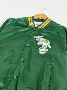 Vintage Oakland Athletics A's Satin Bomber Jacket Sz. XL