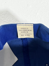 Vintage 1990's Seattle Seahawks Logo Blue Corduroy Snapback Hat