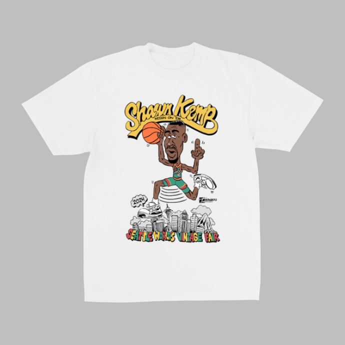 Shawn Kemp X Seattle World's Vintage Fair '24 White T-Shirt