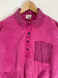 Vintage 1980's Pink & Black Collared Shirt Sz. L