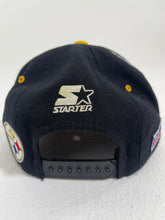 Vintage 1990's Pittsburgh Steelers Black Wool STARTER Snapback Hat