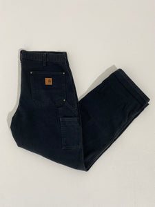 Vintage 34x30 Black CARHARTT Double-Knee Carpenter Pants