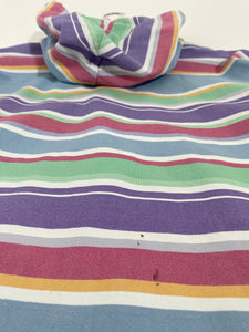 Y2K Ralph Lauren Polo Pastel Striped Hoodie Sz. XL