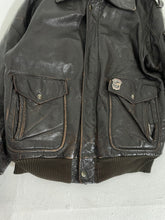 Vintage 1980s Brown Leather Jacket Sz. L