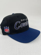 Vintage 1990's Dallas Cowboys SPORTS SPECIALTIES 'Script' Wool Snapback Hat