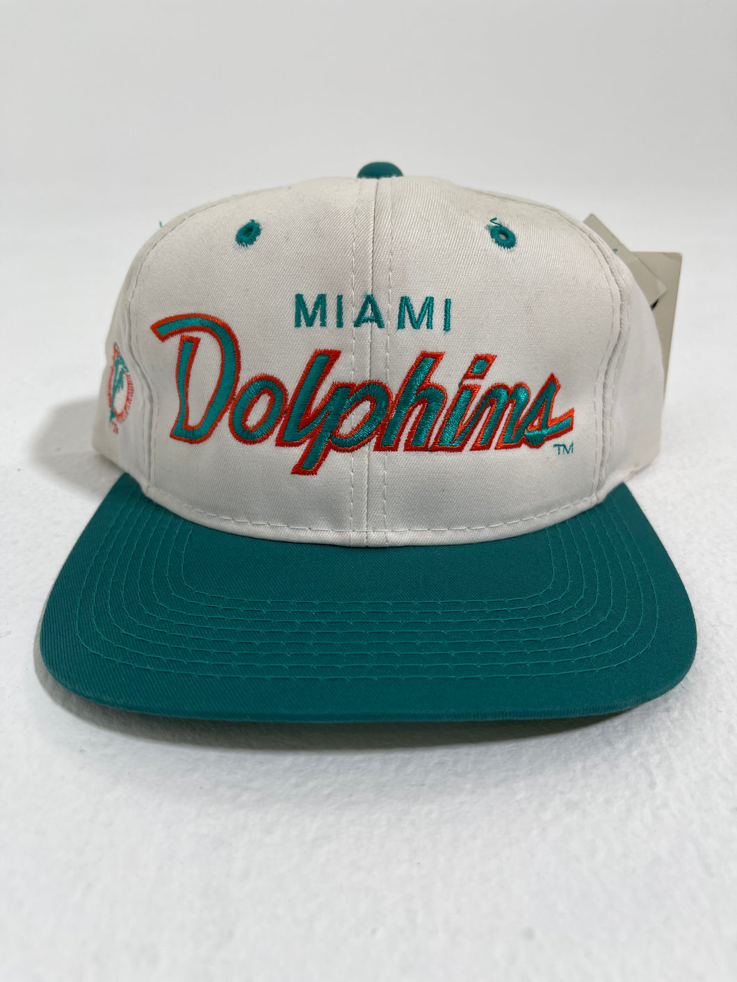 Vintage 1990's Miami Dolphins SPORTS SPECIALTIES 'Script' Snapback Hat
