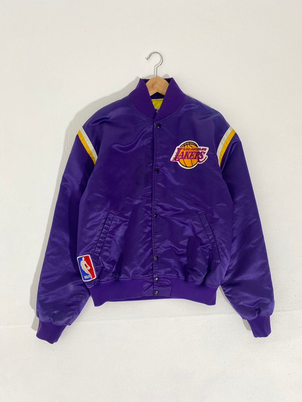 Satin Starter Bomber Los Angeles Lakers Purple Jacket - HJacket