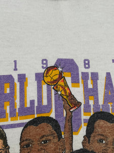 Vintage 1980's Los Angeles Lakers World Champs "The Drive for Five" T-Shirt Sz. XL