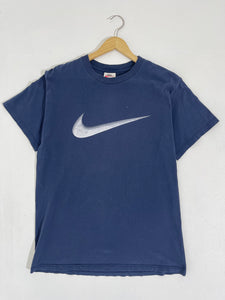 Vintage 1990's Navy Nike Swoosh T-Shirt Sz. M