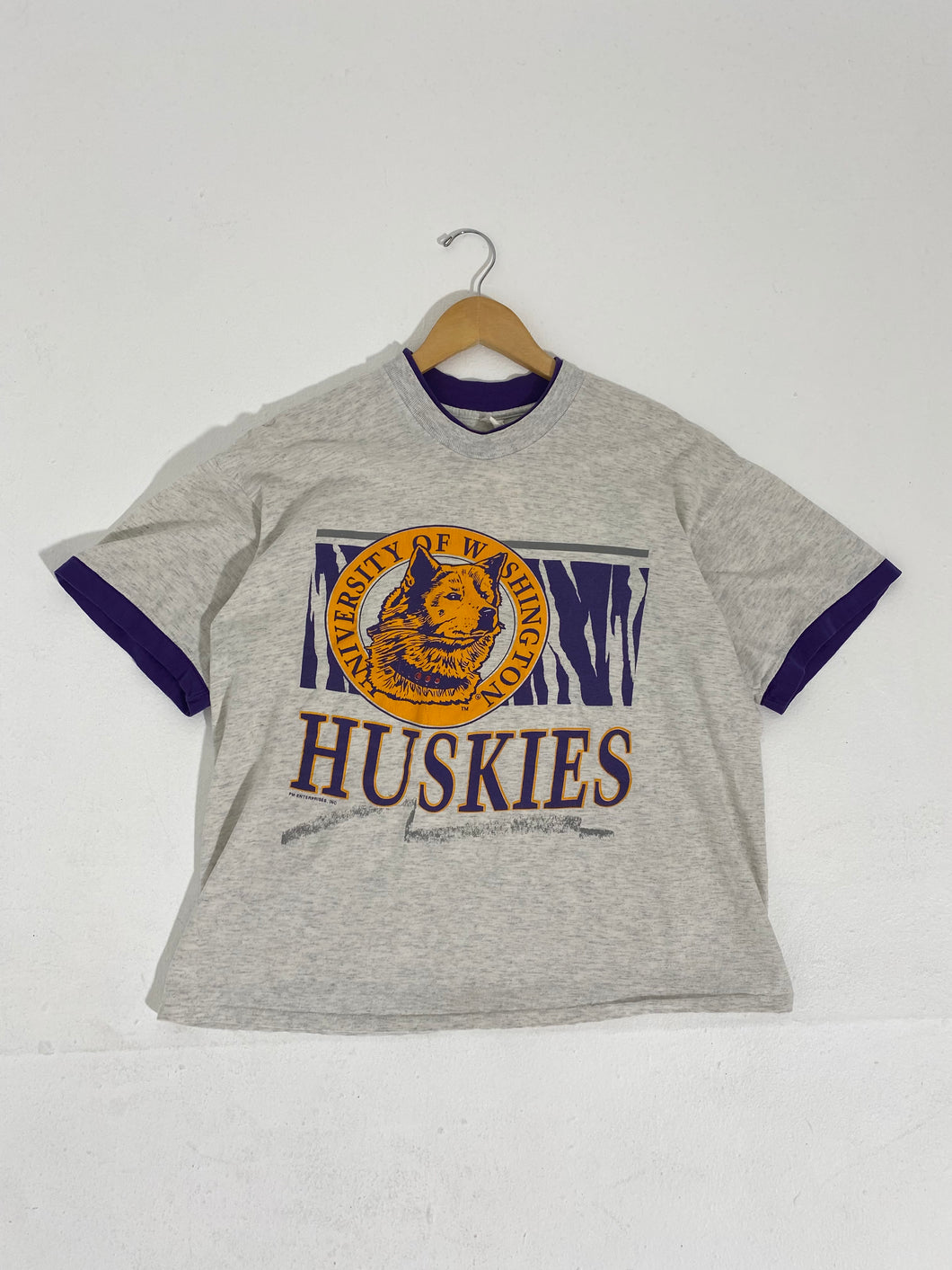 Vintage 1990's Washington Huskies Double-Collar T-Shirt Sz. L