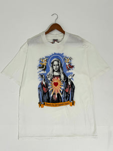 Vintage 1990's Virgin Mary Graphic T-Shirt Sz. L