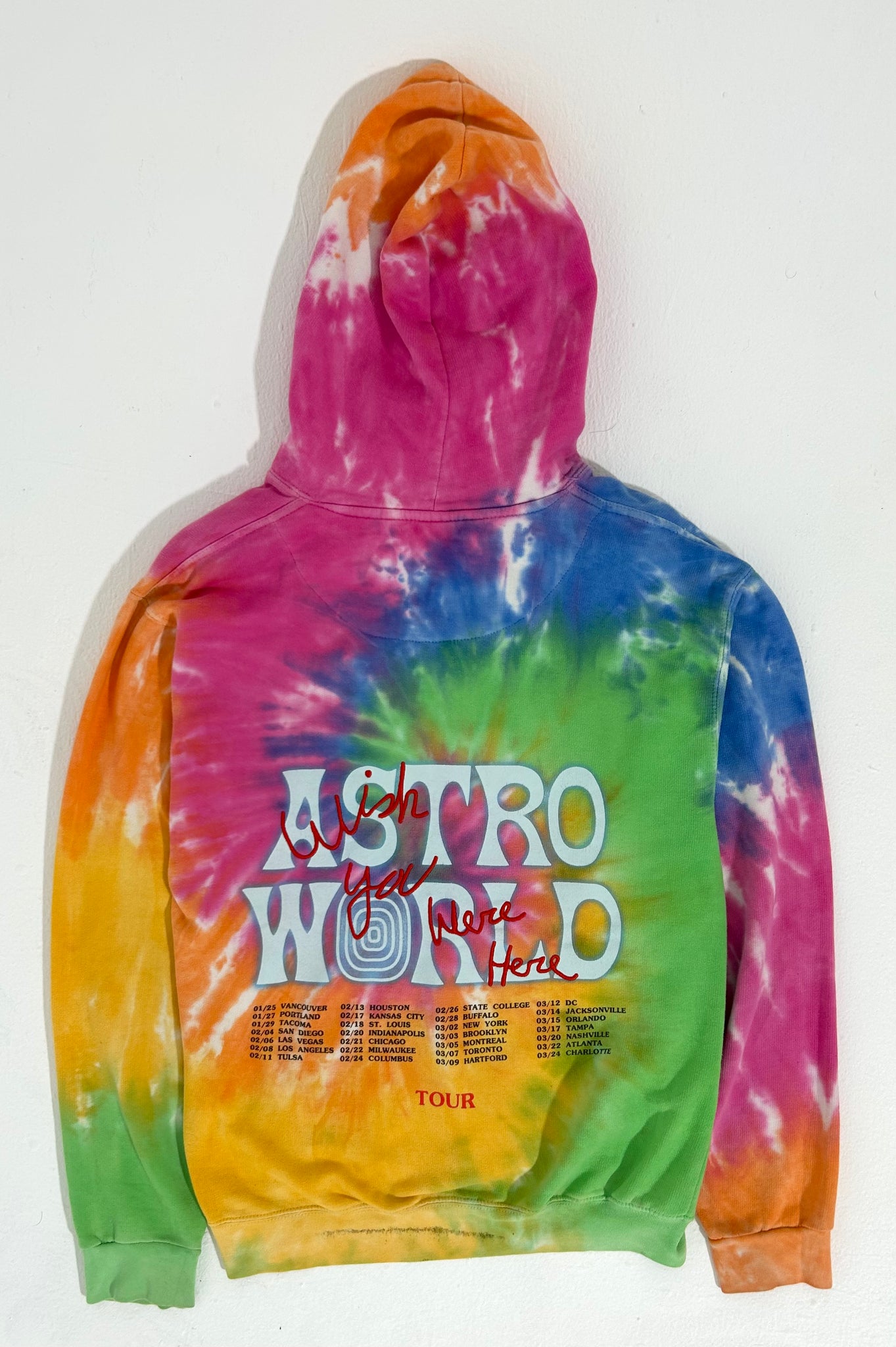 Astroworld tie dye hoodie hotsell