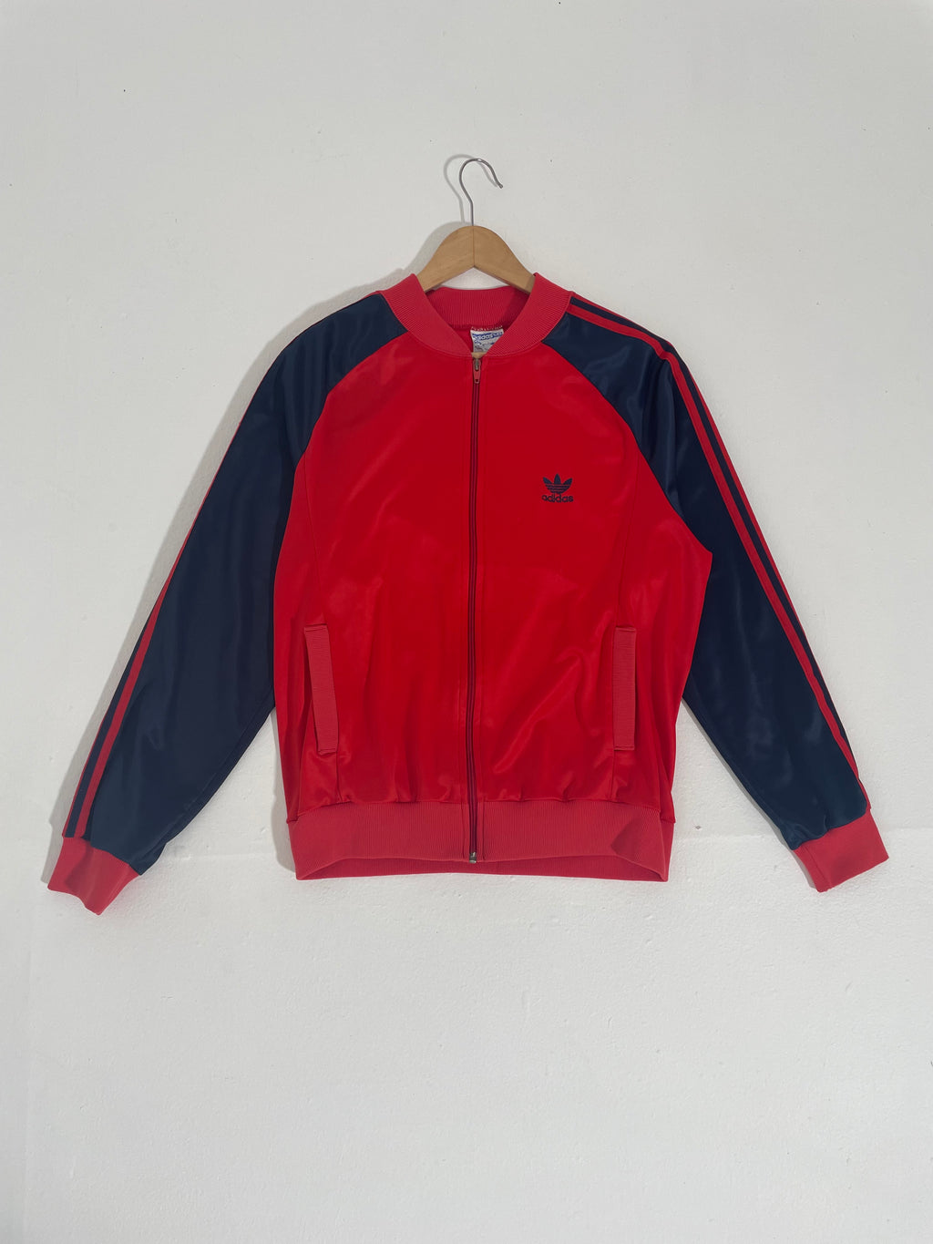 Vintage 1980's Red ADIDAS ATP Keyrolan Zip-Up Jacket Sz. L