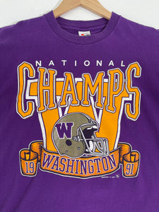 Vintage 1999 Washington Huskies "1991 Rose Bowl NATIONAL CHAMPS" T-Shirt Sz. XL