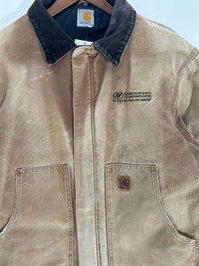 Vintage 1990's "Northwest Hardwoods CARHARTT Tan Detroit Jacket Sz. XL