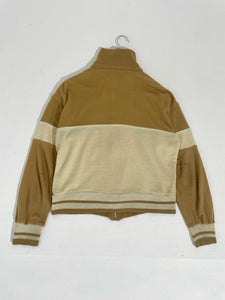 Vintage 1980's NIKE Two-Tone Khaki Zip-Up Sweater Sz. S