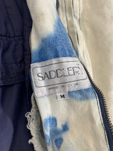 Vintage 1990s Bleached SADDLER Denim Zip-Up Jacket Sz. M