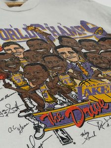 Vintage 1980's Los Angeles Lakers World Champs "The Drive for Five" T-Shirt Sz. XL