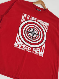 Safeco Field "Hit it Here Mariners" T-Shirt Sz. L