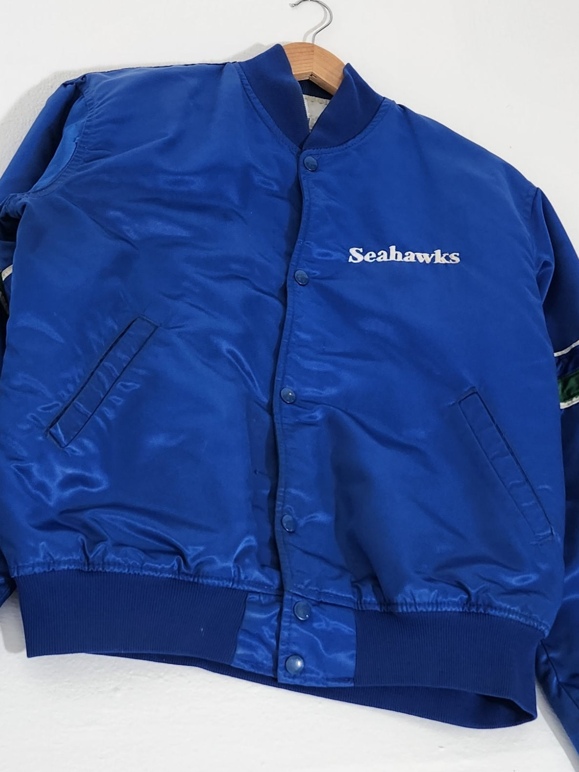 Seattle Seahawks Royal Throwback Classic Satin Jacket – Simply Seattle