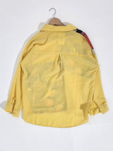 Mickey Mouse Patchwork Long Sleeve Button Down Shirt