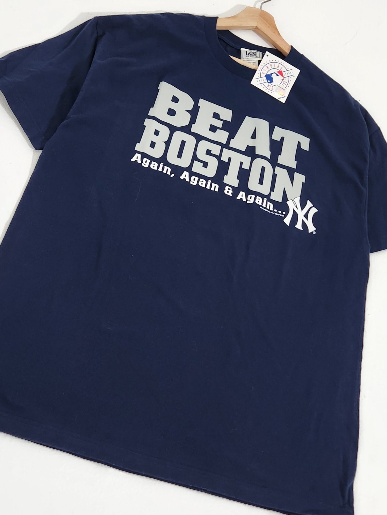 Vintage 1990s New York Yankees Beat Boston NWT T-Shirt Sz. XL