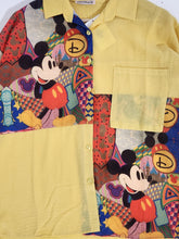 Mickey Mouse Patchwork Long Sleeve Button Down Shirt