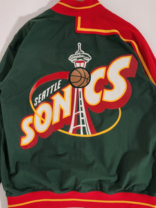 Seattle Supersonics Hardwood Classic Warm Up Jacket Sz. L