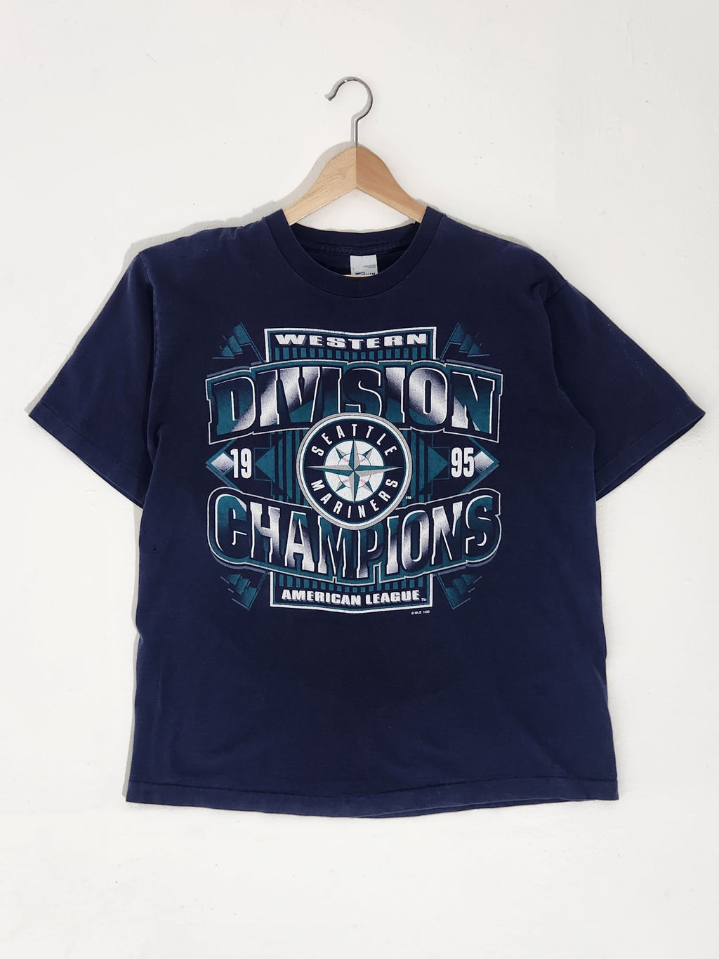 Vtg Starter Seattle Mariners MLB 1997 Western Division Champions Graphic T  Shirt