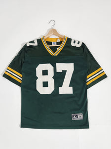 Vintage 1990's Robert Brooks Green Bay Packers Starter Jersey Sz. L