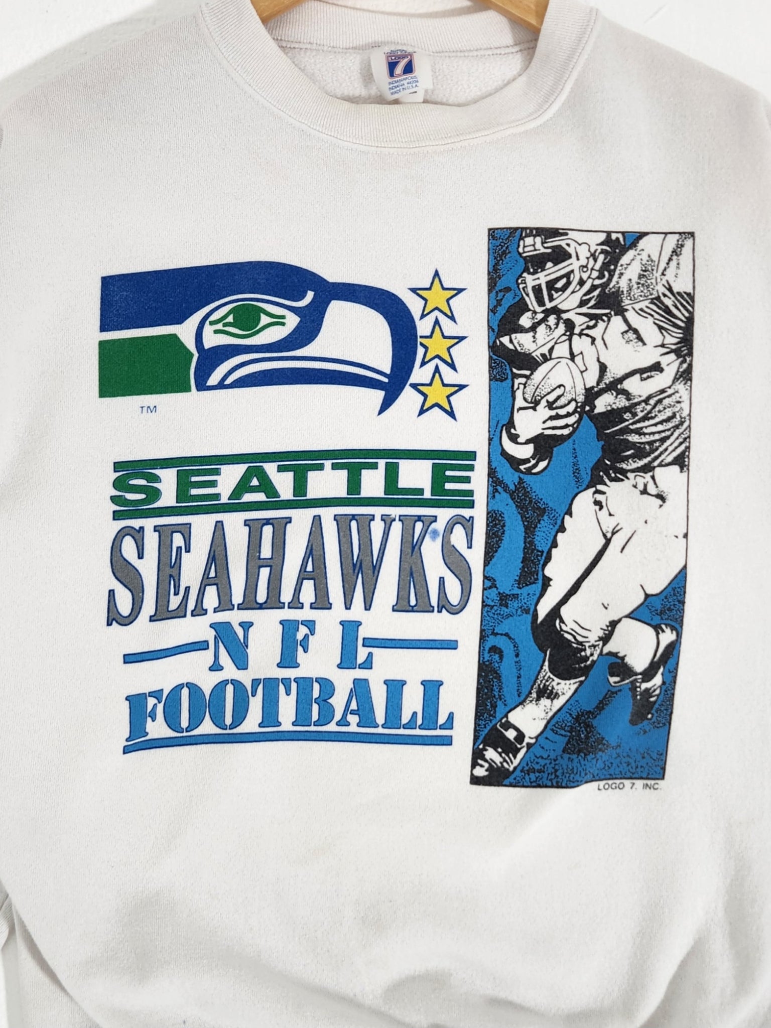 Vintage 90s Seattle Seahawks Sweatshirt Crewneck Seattle 