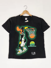 Vintage 1990s NBA Seattle SuperSonics Daffy Duck Slam Cartoon T-Shirt Sz. L
