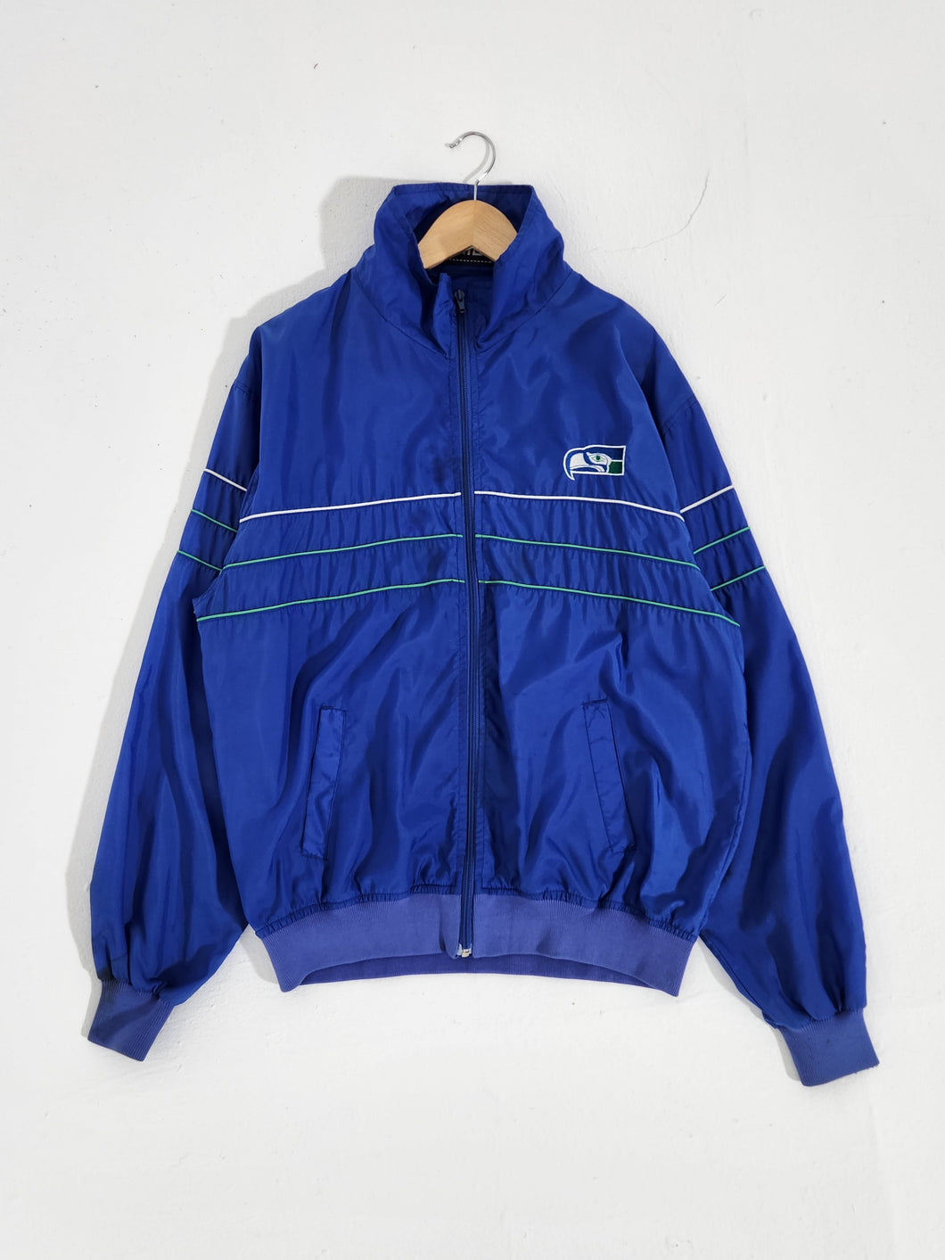 Vintage 1990's Seattle Seahawks STARTER Zip-Up Windbreaker Jacket Sz. XL