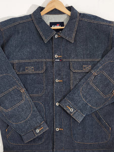 Vintage 2000s Cool J Dark Wash Oversized Denim Jacket Sz. L