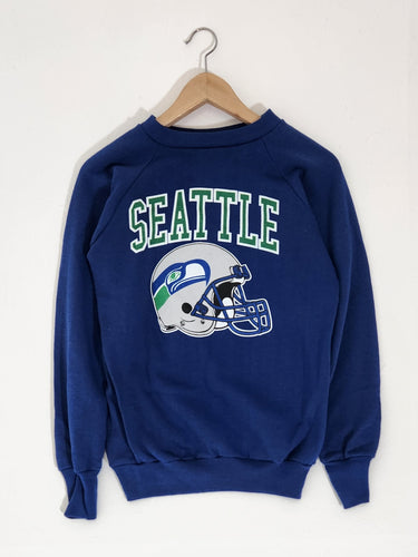 Vintage 1980s NFL Seattle Seahawks Helmet Crewneck Sz. S
