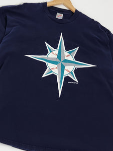Vintage 1990's Seattle Mariners Jumbo Logo T-Shirt Sz. 2XL