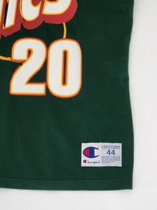 Authentic Gary Payton Seattle Sonics Jersey 44 Large Champion Double Tag