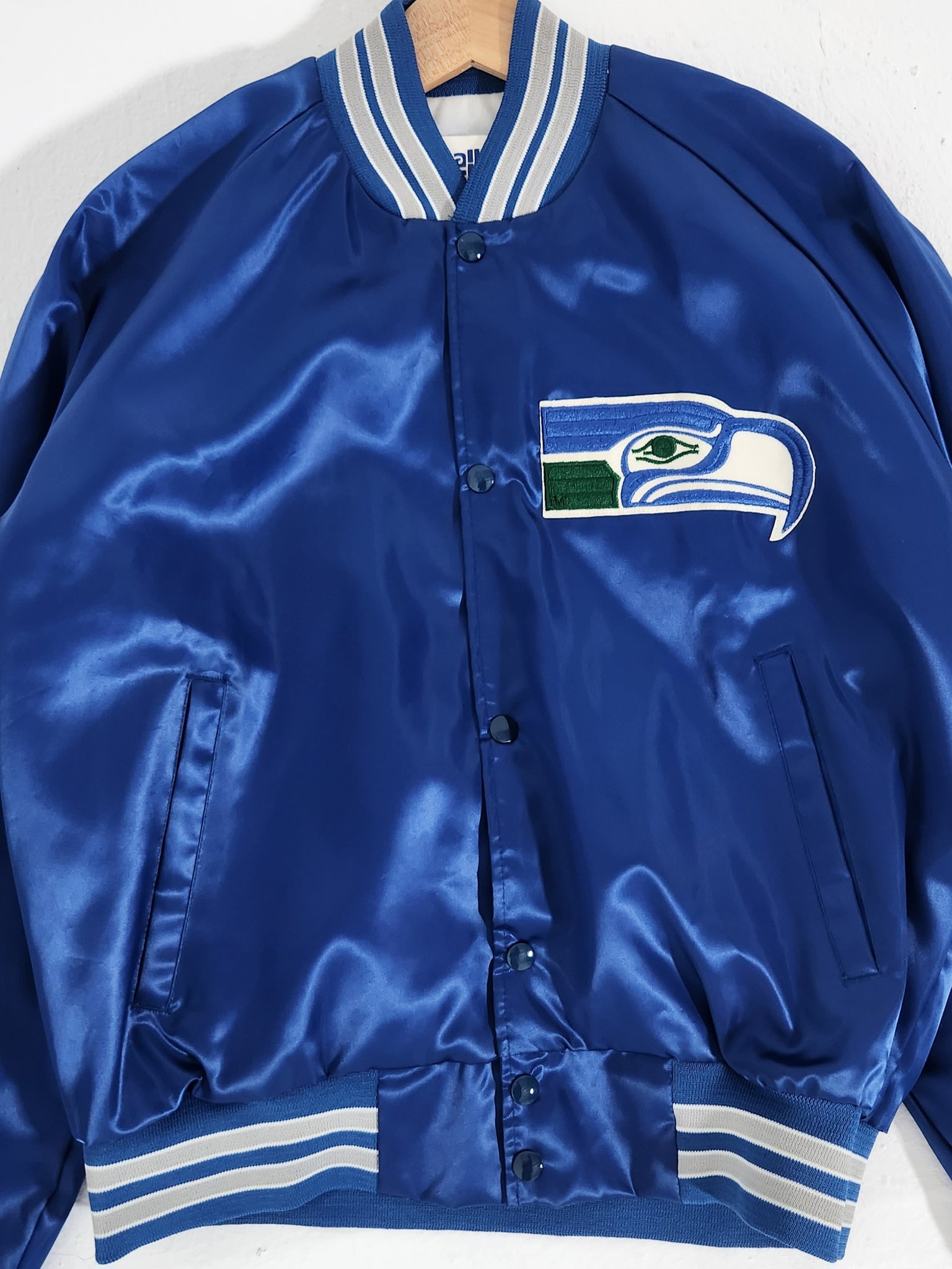 Vintage Seattle Seahawks Chalkline Satin Jacket Sz. L