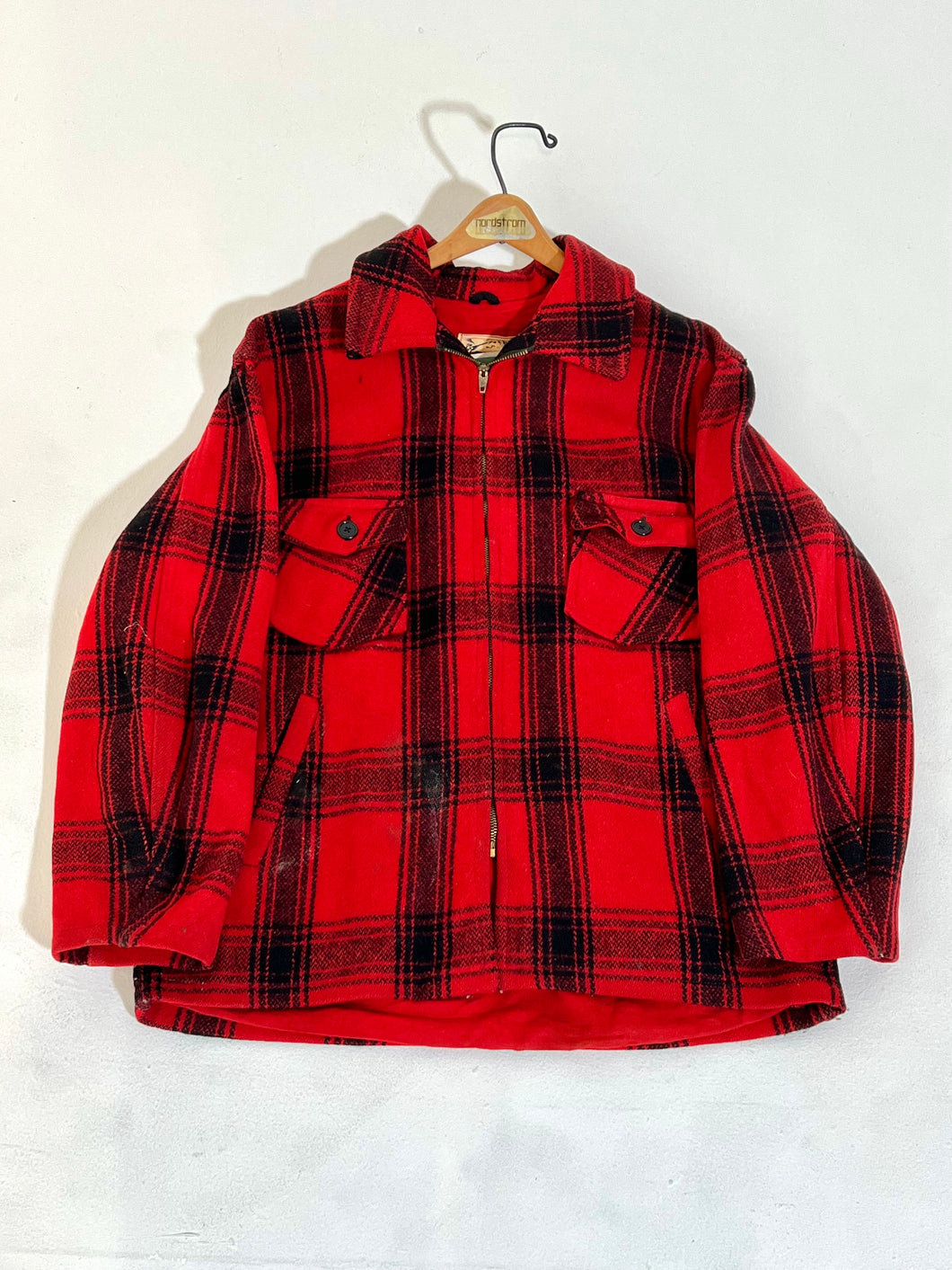 Vintage 1990’s Dubble-Ware Red & Black Zip-Up Jacket Sz. L