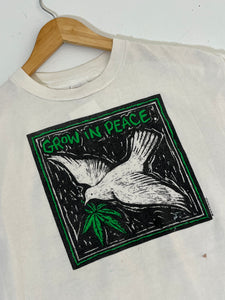 Vintage 1990's Grow in Peace Cannabis T-Shirt Sz. L