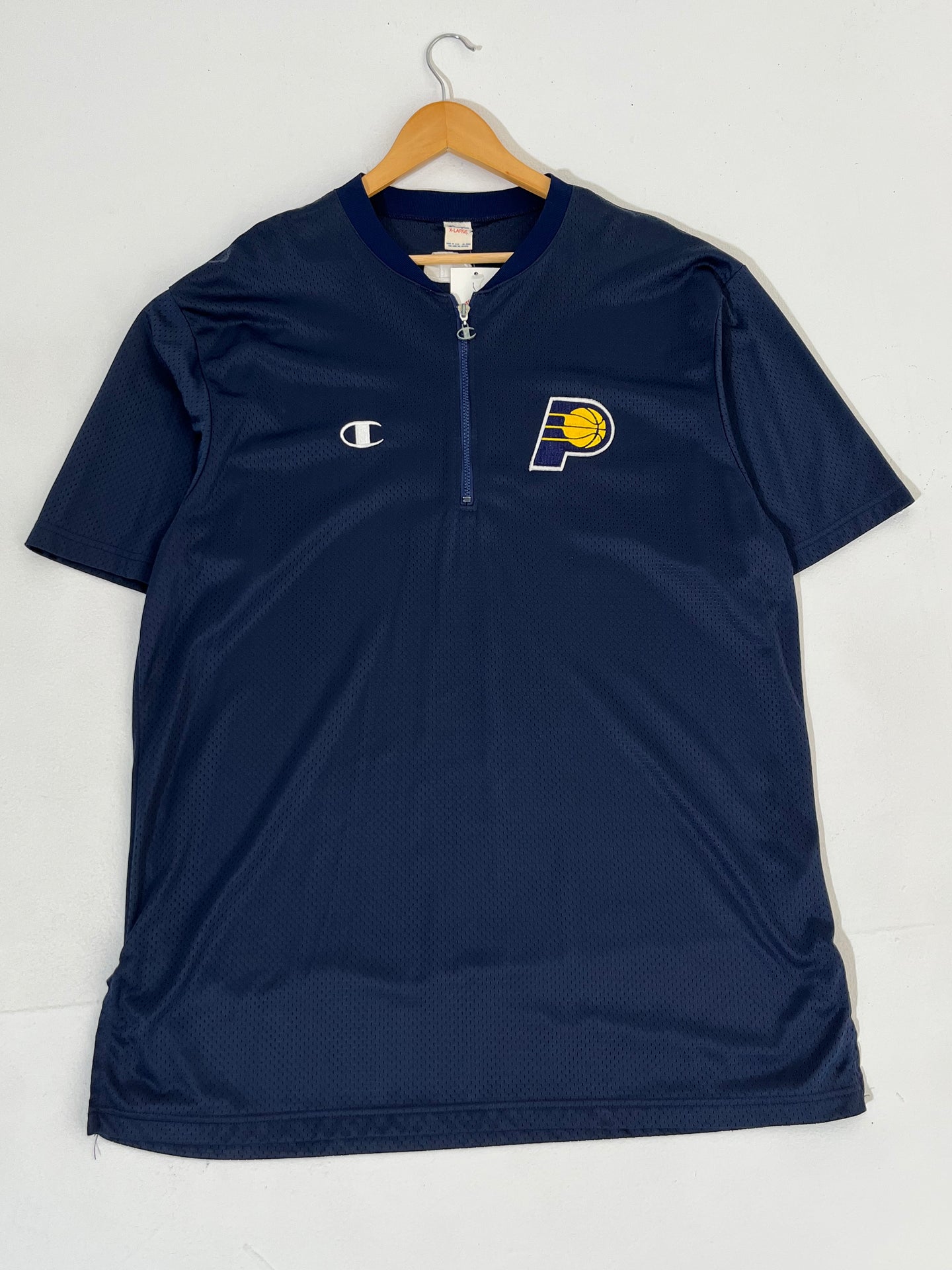 Vintage 1990's Indiana Pacers Shoot-Around Quarter-Zip Shirt Sz. XL