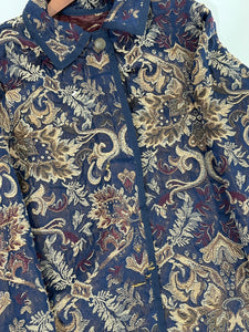Vintage 1980's Floral Tapestry Jacket Sz. M