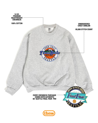 TBNW 'March Madness' Heavyweight Embroidered Crewneck