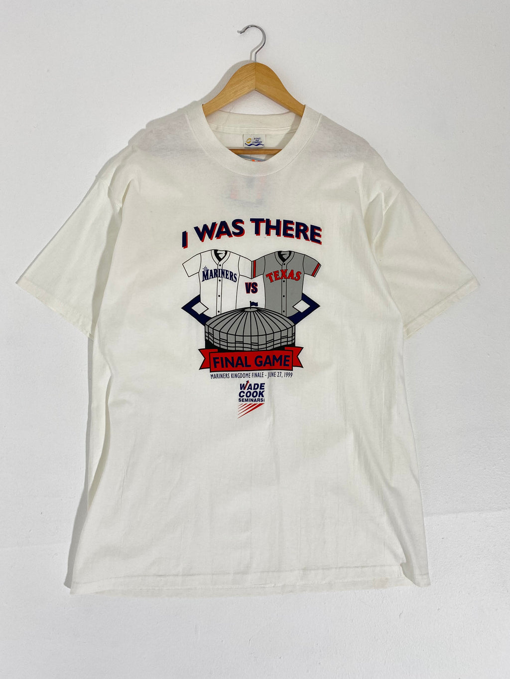 【SATIIIZ】Mariner Heart Selpa Washing T-Shirt Vintage 1990's Seattle Mariners