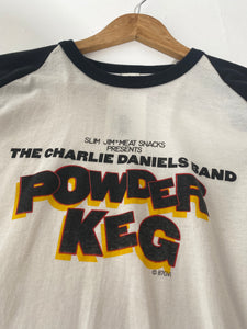 Vintage 1987 The Charlie Daniels Band "Powder Keg" Raglan 3/4 Shirt Sz. L