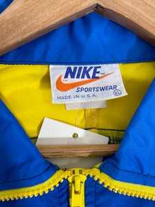 Vintage 1970's Blue & Yellow Nike Quarter-Zip Windbreaker Sz. XL