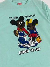 Vintage Teal Mickey & Minnie Mouse "Yo Baby, Yo Baby, Yo!" T-Shirt Sz. XL