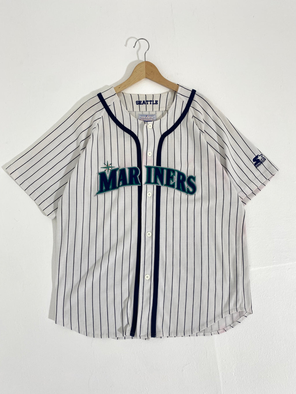 Seattle Mariners Vintage 90s Baseball Jersey Stitched Blue 