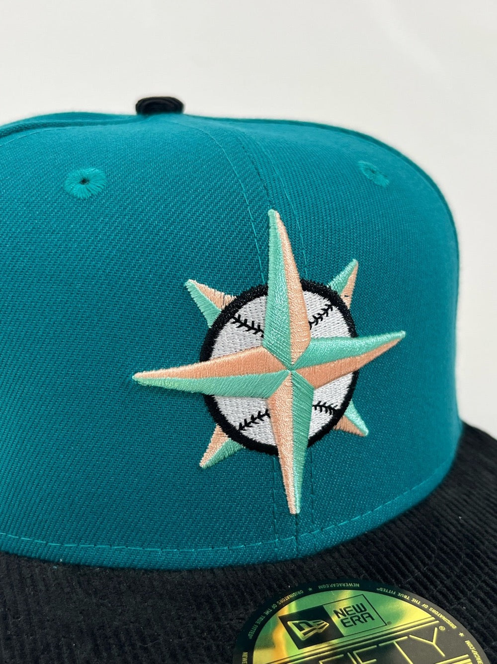 New Era Seattle Mariners Oceanic Teal Script Fitted Hat