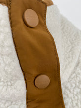 White/Brown Carhartt Fleece Jacket Sz. S